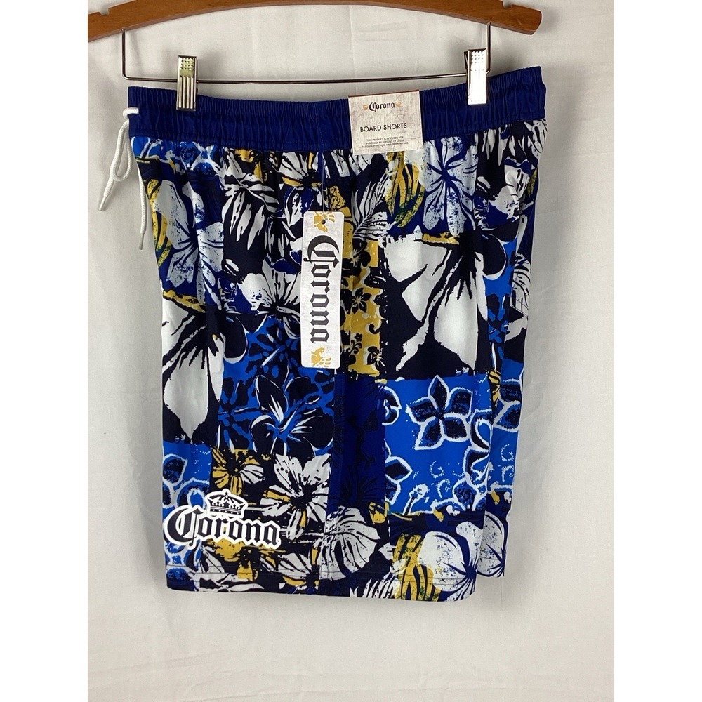 Corona Mens Board Shorts Swim Trunks with Pockets Lined - M (32-34) New With Tag